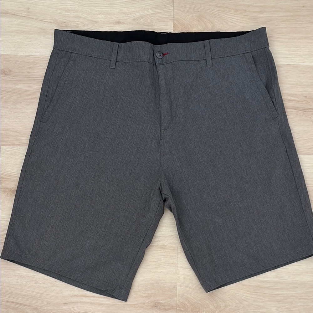 Burnside Gray Flat Front Shorts